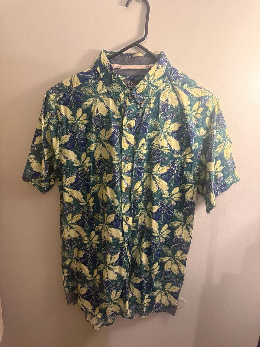 Stitches & Rivets Short Sleeve Floral Button Down Hawaiian Shirt
